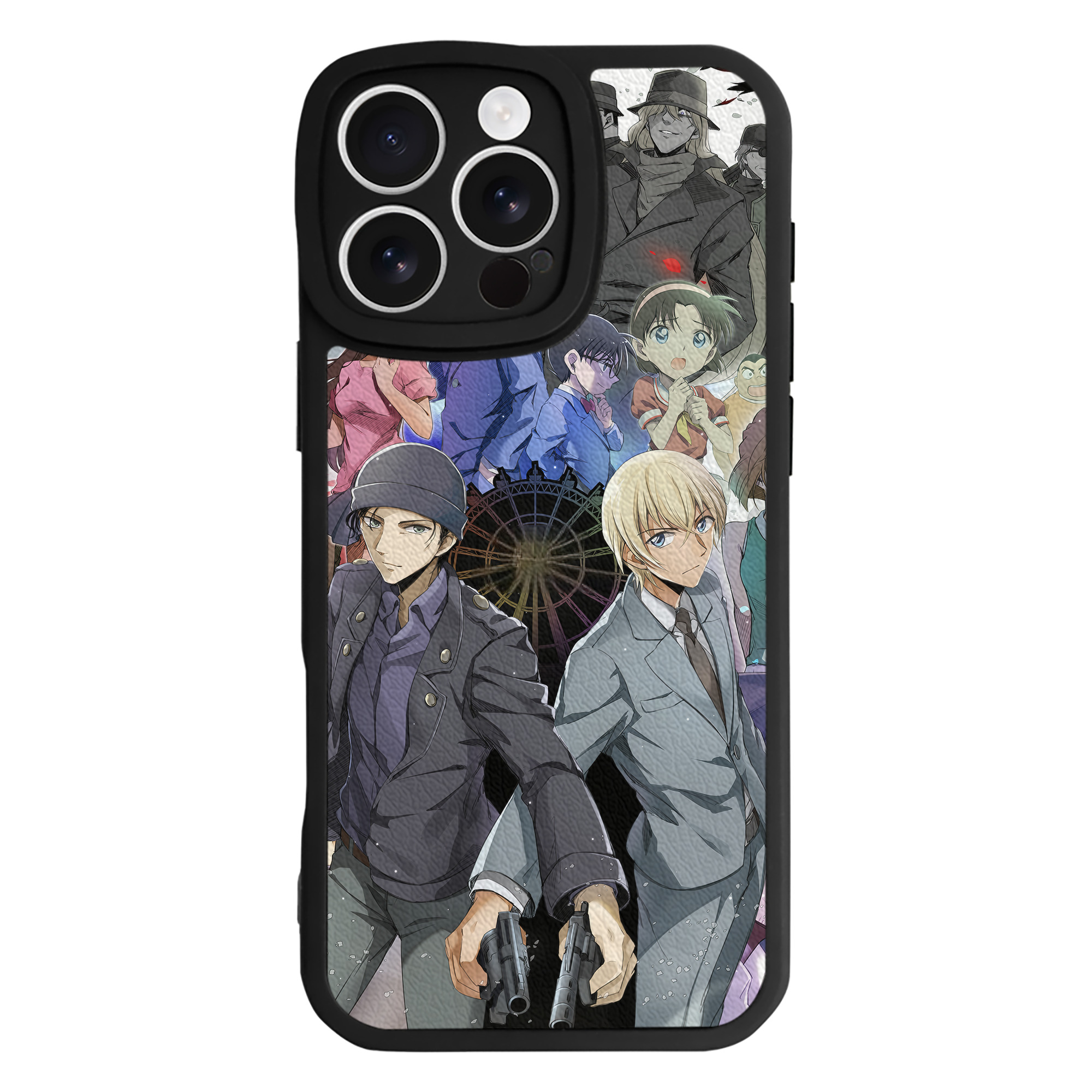 （画像用） 名探偵コナン Detective Conan 【iPhone 16シリーズ対応】シリコンスマホケース（レザー調） 材質：シリコン